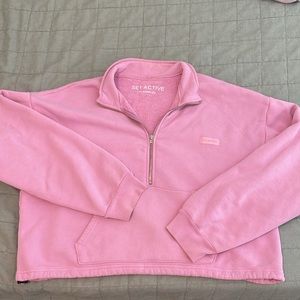 Set active half zip sweatshirt, pink charm color, large